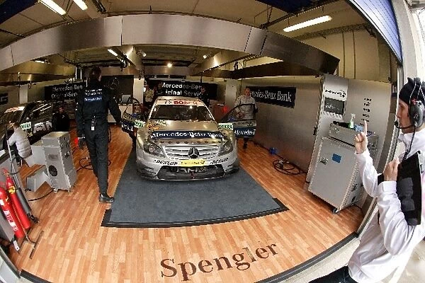 DTM: Garage of Bruno Spengler Mercedes-Benz Bank AMG C-Klasse