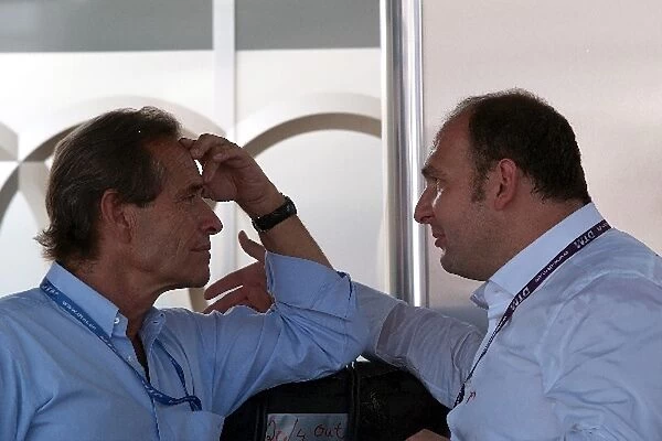 DTM: L-R: Jacky Ickx talking with Colin Kolles, Teamchief Futurecom TME and Midland F1
