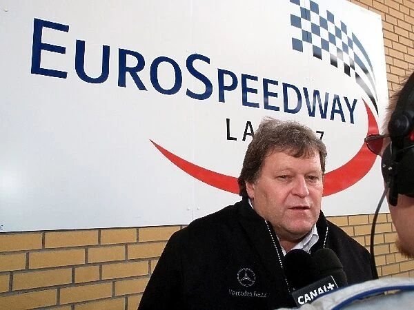 DTM: Norbert Haug Mercedes Sport Director, is interviewed