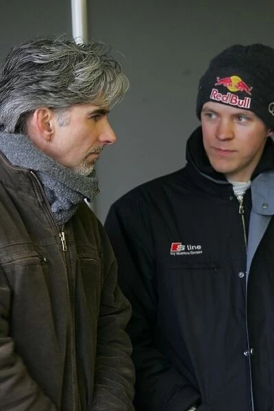 DTM Testing: Damon Hill former F1 Champion with Mattias Ekstrom AS Team ABT Sportsline