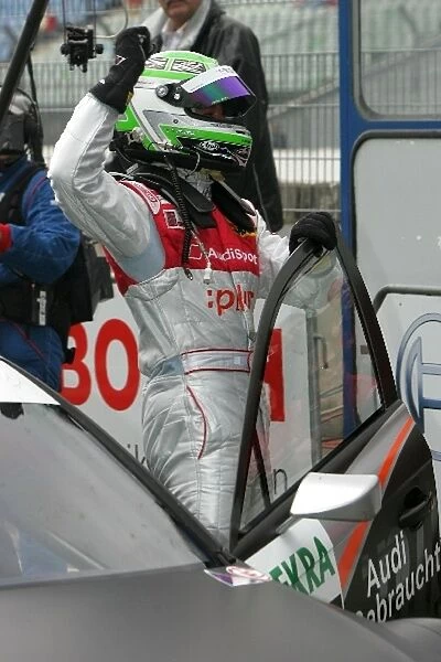 DTM: Timo Scheider Audi Sport Team Abt celebrates in parc ferme