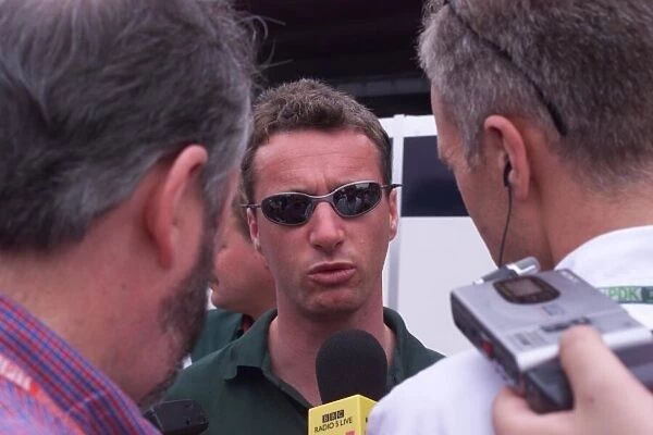 Eddie Irvine is interviewed