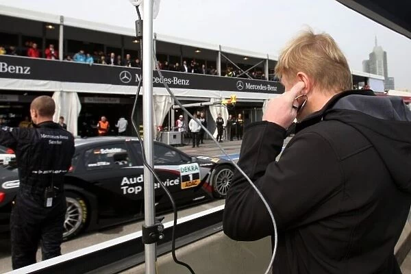 DTM. Ex-Formula 1 driver Mika Hakkinen (FIN) watches the action.