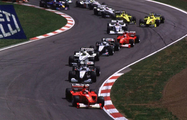 F1Spanish Grand Prix-Ferrari-Schumacher leads-Action Shot