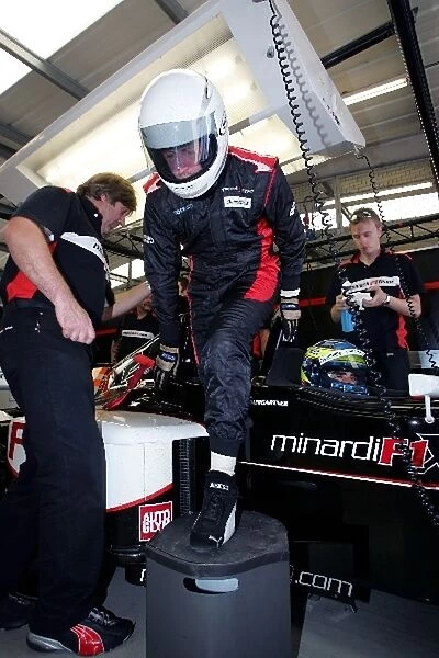 F1x2 Silverstone: Zsolt Baumgartner Minardi F1x2 Driver with a F1x2 passenger