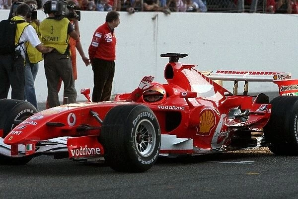 Ferrari World Finals: Michael Schumacher Ferrari waves to the crowds