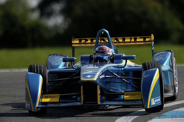 FIA Formula E Test Day, Donington Park, UK. 9th - 10th July 2014. Sebastien Buemi, e.dams. Photo: Glenn Dunbar / FIA Formula E ref: Digital Image _89P4056