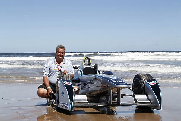 FIA Formula E Test Day. Formula E Car on the beach. Punta Del Este, Uruguay, South America. Formula E Third Race Event, 11th - 14th December 2014. Sunday 14 December 2014. Photo: Adam Warner / LAT / FE ref: Digital Image _L5R5210