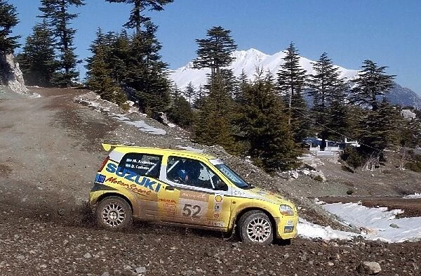 FIA World Rally Championship: Daniel Carlsson, Suzuki Ignis, leader of the Junior World Championship category at the end of Leg One, in action