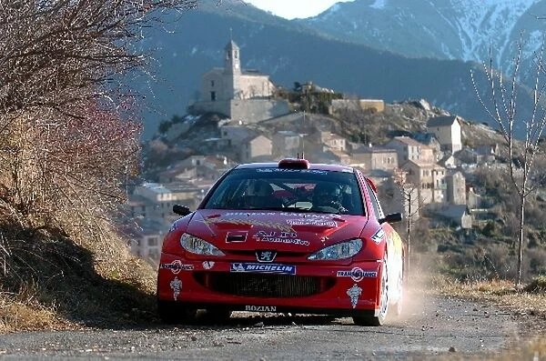FIA World Rally Championship: Didier Auriol with co-driver Denis Giraudet Peugeot 206 WRC on Stage 1