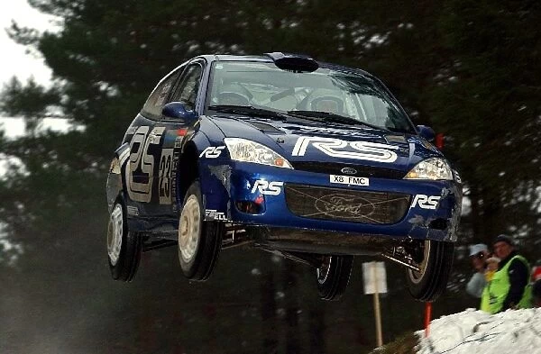 FIA World Rally Championship: Francois Duval Ford Focus RS WRC takes to the air on stage 14
