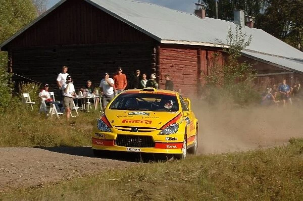 FIA World Rally Championship: Gigi Galli, Peugeot 307 WRC, in action on Stage 18