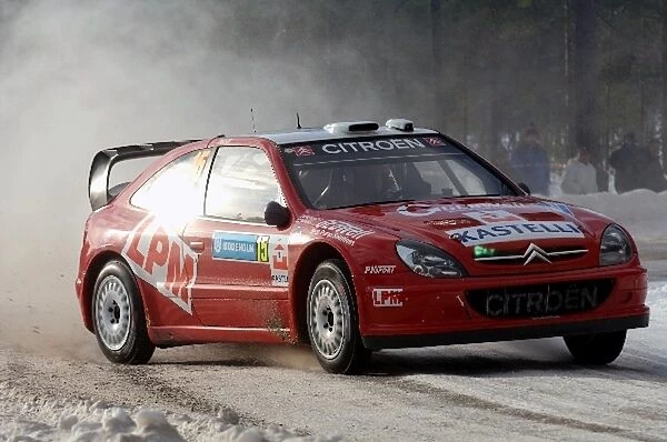 FIA World Rally Championship: Janne Tuohino with co-driver Risto Pietilainen Citroen Xsara WRC on stage 3