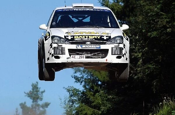 FIA World Rally Championship: Jari-Matti Latvala, Ford Focus RS WRC, lifts off on stage 12