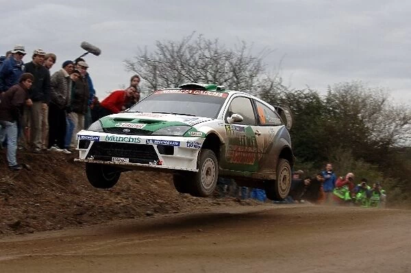 FIA World Rally Championship: Luis Perez Companc, Ford Focus RS WRC, on stage 13