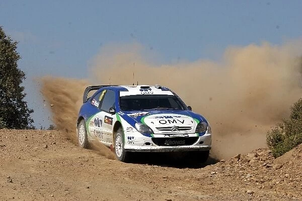 FIA World Rally Championship: Manfred Stohl, Citroen Xsara WRC, on Stage 7 finished the leg in second place
