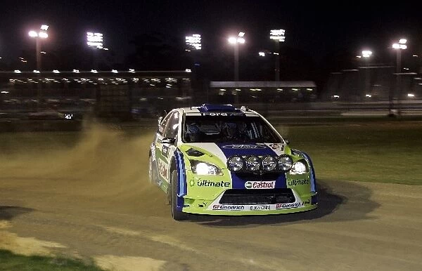 FIA World Rally Championship: Marcus Gronholm, Ford Focus WRC, on the shakedown stage in Gloucester Park