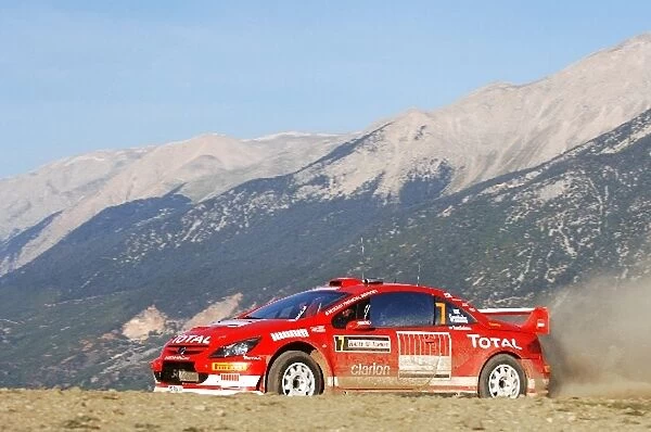 FIA World Rally Championship: Marcus Gronholm, Peugeot 307 WRC, on Stage 2 finished leg 1 in third place