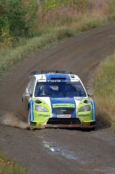 FIA World Rally Championship: Mikko Hirvonen, Ford Focus WRC, in action on Stage 7