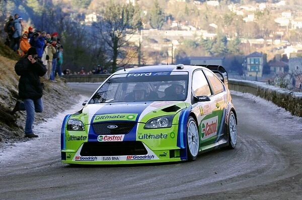 FIA World Rally Championship: Mikko Hirvonen with co-driver Jarmo Lehtinen BP Ford Focus RS WRC 06