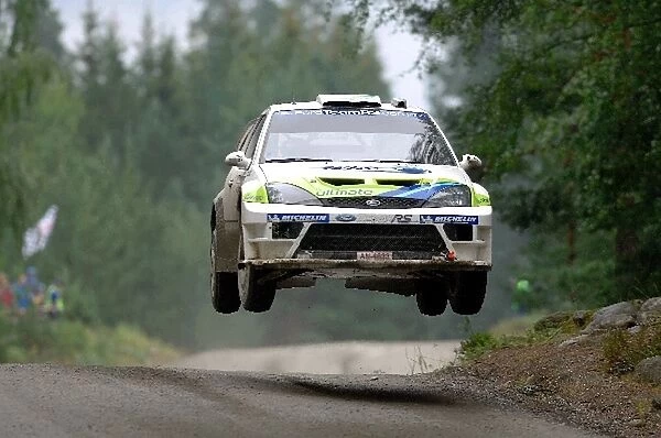 FIA World Rally Championship: Mikko Hirvonen, Ford Focus RS WRC, on stage 4