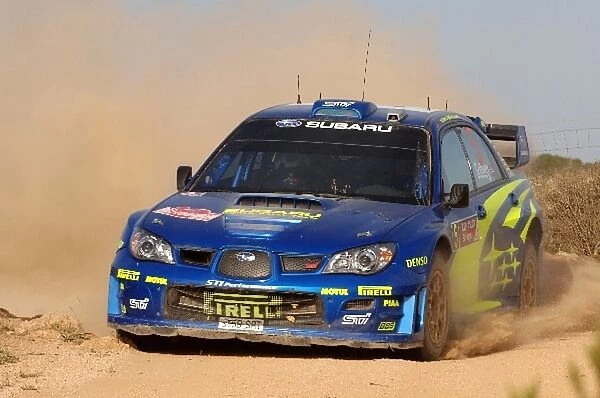 FIA World Rally Championship: Petter Solberg, Subaru Impreza WRC, on the shakedown stage