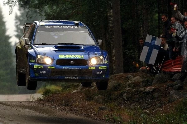 FIA World Rally Championship: Petter Solberg, Subaru Impreza WRC, on stage 4