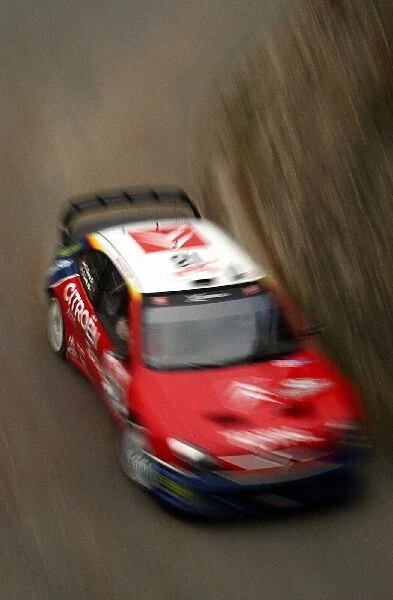 FIA World Rally Championship: Rally leader Sebastien Loeb, Citroen Xsara WRC, in action on Stage 5