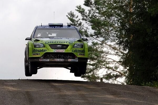 FIA World Rally Championship: Rally leader Marcus Gronholm, Ford Focus WRC, on stage 4