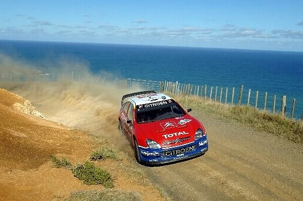 FIA World Rally Championship: Rally New Zealand winner Sebastien Loeb, Citroen Xsara WRC, on stage 17
