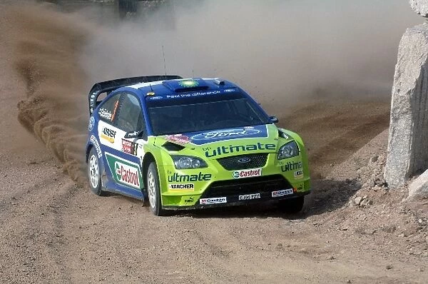 FIA World Rally Championship: Rally winner Marcus Gronholm, Ford Focus WRC, at the granite quarry on Stage 14