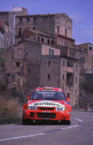 FIA World Rally Champs Catalunya Rally, Spain. 30 / 3-2 / 4 / 2000 Tommi Makinen, Mitisubishi Lancer Evo6, 4th place. photo: World McKlein tel: (+44) 0208 251 3000 e-mail: digital@latphoto.co.uk 35mm Original Image