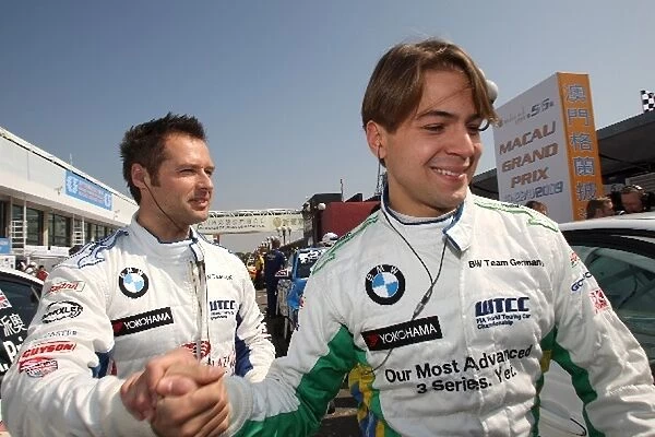 FIA World Touring Car Championship: L-R: BMW team mates Andy Priaulx and Augusto Farfus