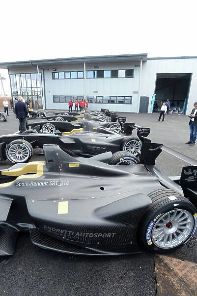 First Official Deliveries of Formula E Cars, Donington Park, England, Thursday 15 May 2014
