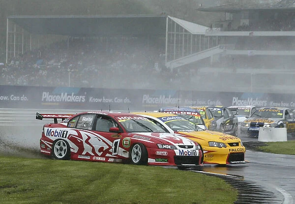 FORD V8 SUPERCAR DRIVER MARK SKAIFE CRASHES IN RACE 1 IN NEW ZEALAND TODAY