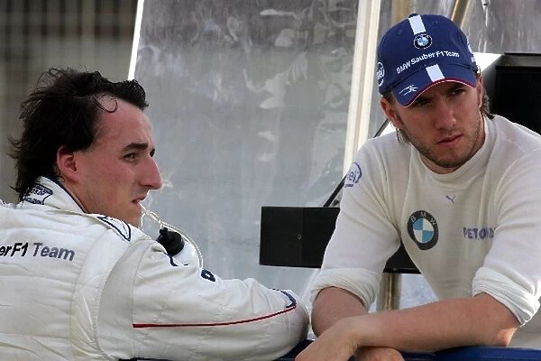 Formula 1 Testing: Robert Kubica BMW Sauber and Nick Heidfeld BMW Sauber
