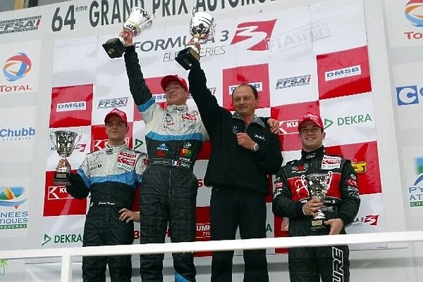 Formula 3 Euro Series: Jamie Green ASM Formule 3 2nd, race winner Alexandre Premat ASM Formule 3 and Nicolas Lapierre Team Signature Plus