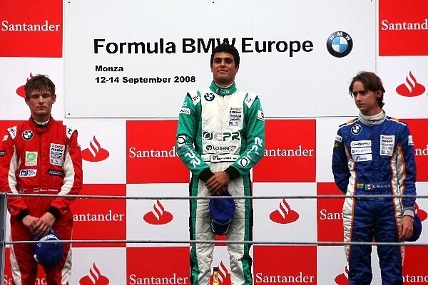 Formula BMW Europe: The podium: Marco Wittmann Josef-Kaufmann-Racing, second; Tiago Geronimi Eifelland Racing, race winner; Esteban Gutierrez