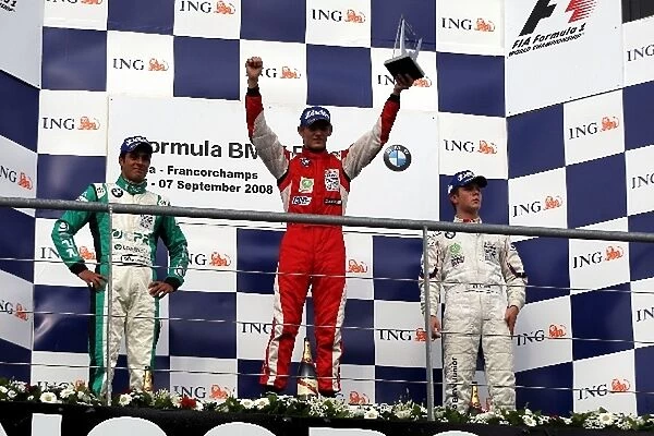 Formula BMW Europe: Tiago Geromini, Marco Wittmann Josef-Kaufmann-Racing, Adrien Tambay Eifelland Racing on the podium