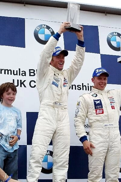 Formula BMW UK Championship: Race 2 winner Sam Bird Fortec Motorsport on the podium
