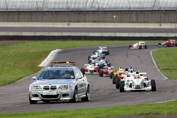 Formula BMW UK Championship: The safety car leads the field around the track