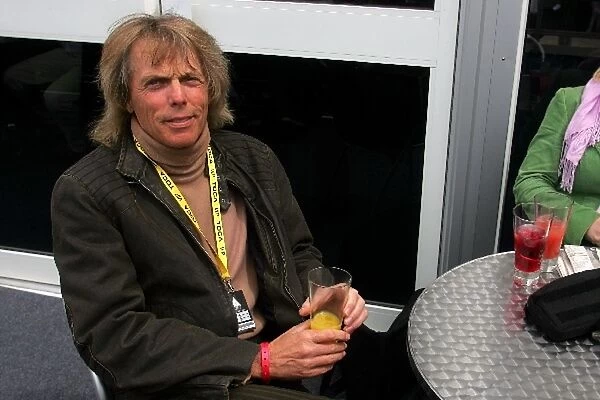 Formula BMW UK Championship: Scott Gorham, guitarist from Thin Lizzy watches the action from the BMW hospitality area