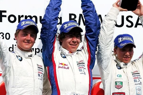 Formula BMW USA: Podium: Stefano Colleti, Robert Wickens and S. de Silverstro