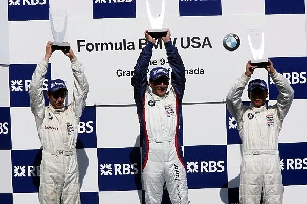 Formula BMW USA: Race winner Daniel Morad on the podium