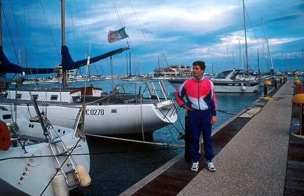 Formula One Drivers at Home Feature: Jarno Trulli at a local marina admiring the yachts