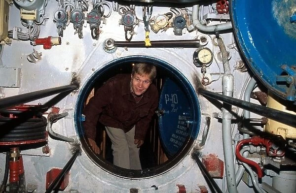 Formula One drivers At Home: Mika Salo climbing aboard a vintage Finnish Navy Submarine
