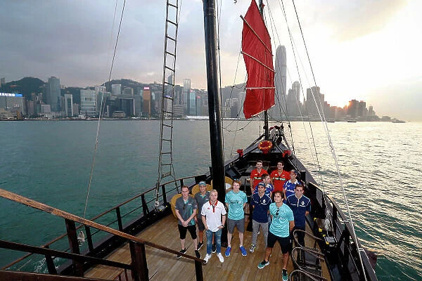 Formula E Boat Trip PR Exercise. Hong Kong Harbour, Hong Kong, Asia. Thursday 6 October 2016. Photo: Adam Warner  /  FE  /  LAT ref: Digital Image _14P5447