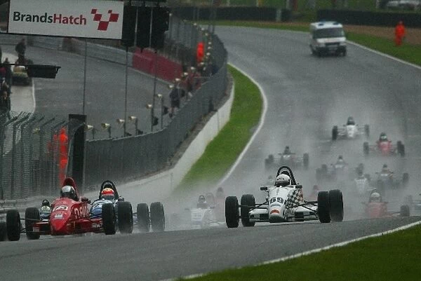 Formula Ford Festival: Duratec Final - Nathan Freke Newnet and Nick Tandy Joe Tandy Racing lead into the first corner