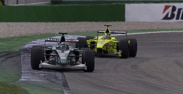 Formula One German Grand Prix Eddie Irvine leads Heinz-Harald Frentzen Hockenheim