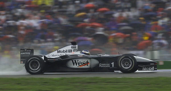 Formula One German Grand Prix Mika Hakkinen on his way to 2nd place Hockenheim